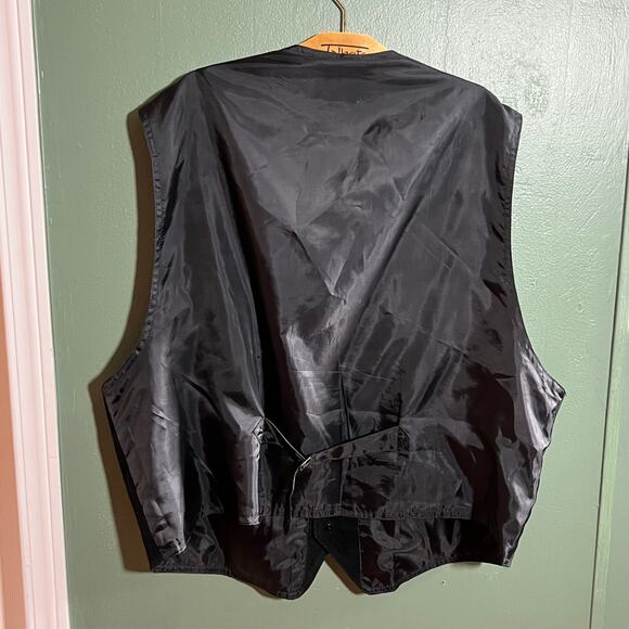 Salmon River Traders Black Suede Leather Vest Size 2X Western Style - Picture 5 of 5